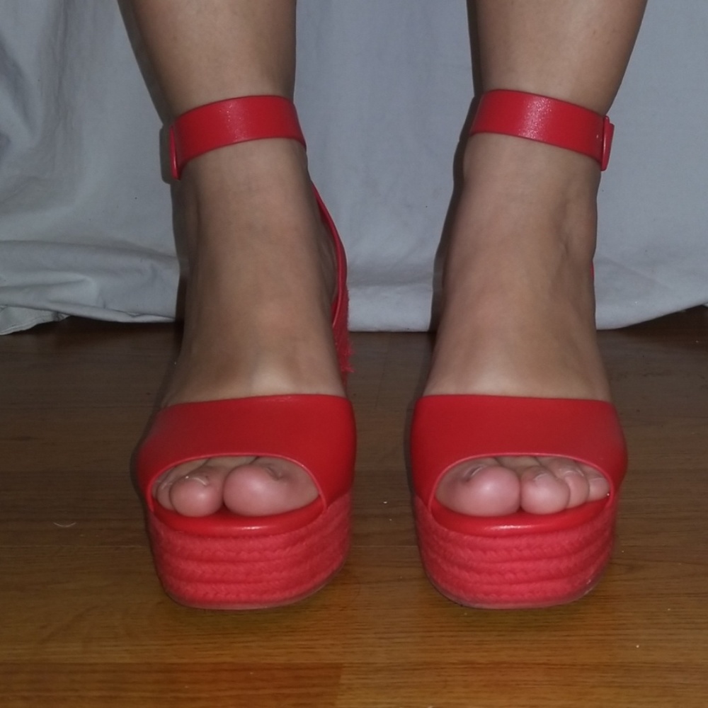 Red espadrilles
